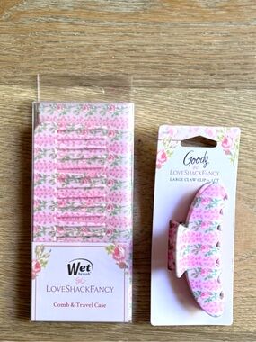 LoveShackFancy x Target Pink Comb & Clip Set in Strawberry Macaroon 🎀